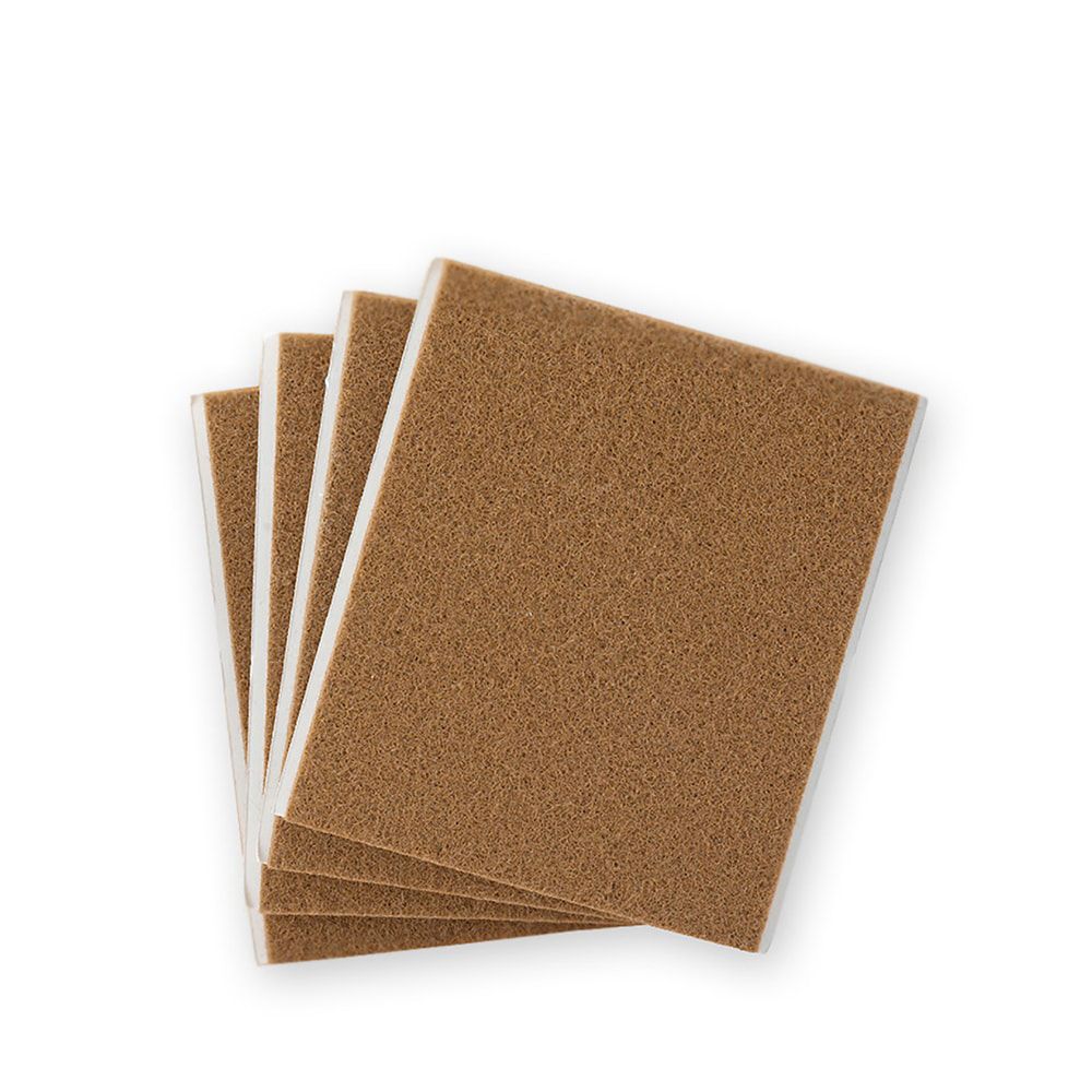FIELTRO ADHESIVO, PLACA, SINTÉTICO, MARRÓN, 100 x 85 mm, 4 uds, BLISTER