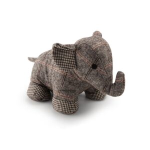TOPE DE PUERTA TEXTIL DECORATIVO, MODELO ELEFANTE GRIS, 18 x 32 x 15 cm