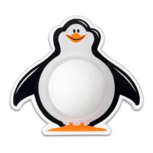 TOPE DE PARED INFANTIL ADHESIVO, MODELO PINGÜINO, 61 x 55 x 18 mm, BLISTER