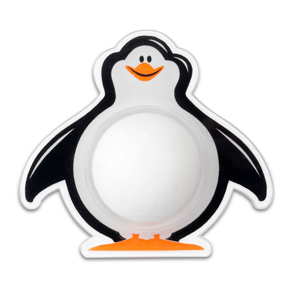 TOPE DE PARED INFANTIL ADHESIVO, MODELO PINGÜINO, 61 x 55 x 18 mm, BLISTER