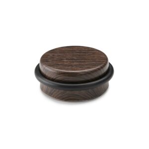 TOPE DE PUERTA CON TÓRICA, DE METAL Y SILICONA CON ACABADO MADERA WENGUÉ, FIJACIÓN CON ADHESIVO, BLISTER