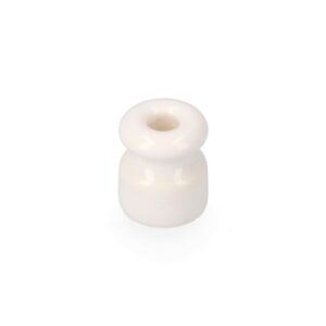 AISLADOR DE PORCELANA PARA CABLE TRENZADO BLANCO