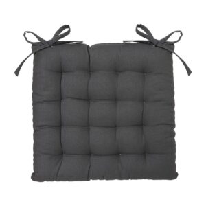 COJÍN PARA SILLA ESTILO GALLETA COLOR GRIS OSCURO 38 x 38 cm