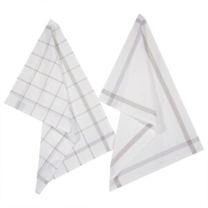 TRAPOS DE COCINA MODELO CUADROS COLOR GRIS 45 x 70 cm, 2 uds