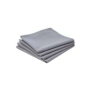 SERVILLETAS DE ALGODÓN COLOR GRIS 40 x 40 cm, 4 uds