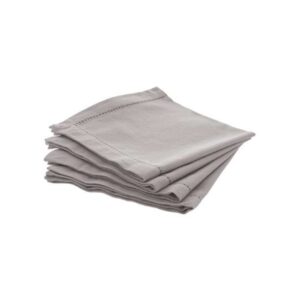 SERVILLETAS DE ALGODÓN COLOR TOPO 40 x 40 cm, 4 uds