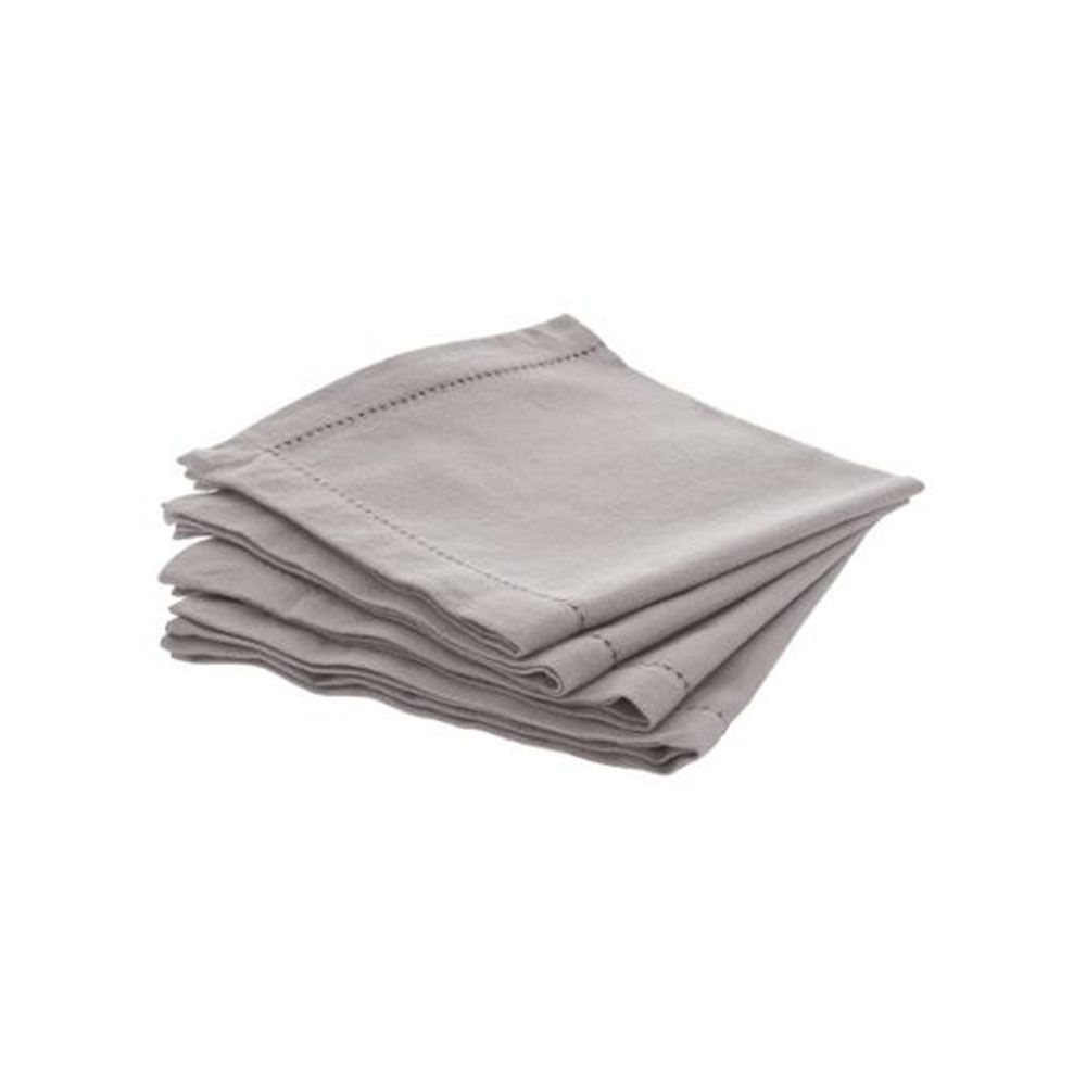 SERVILLETAS DE ALGODÓN COLOR TOPO 40 x 40 cm, 4 uds