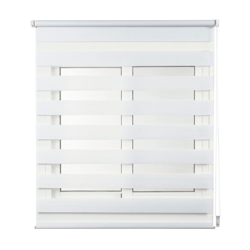 ESTOR ENROLLABLE CLIP & FIX, NOCHE & DIA, BLANCO 120 x 180 cm
