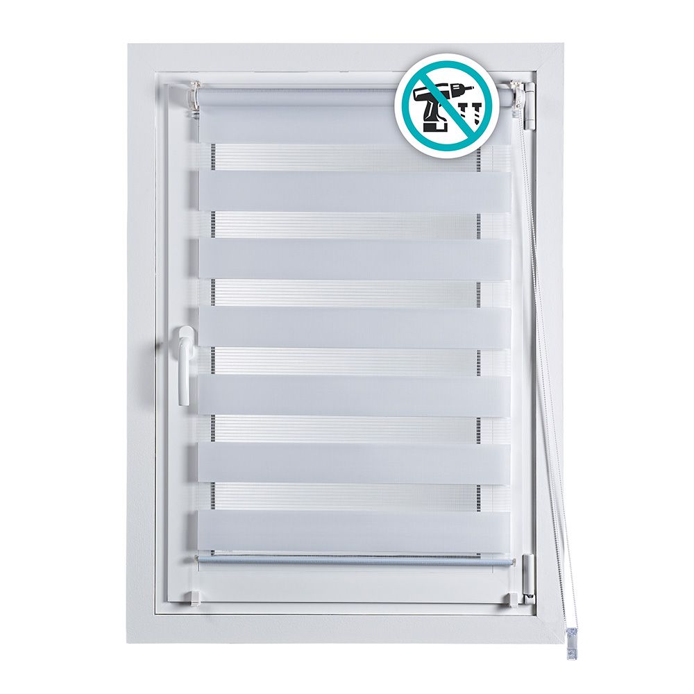 ESTOR ENROLLABLE CLIP & FIX, NOCHE & DIA, BLANCO 120 x 180 cm - Imagen 2