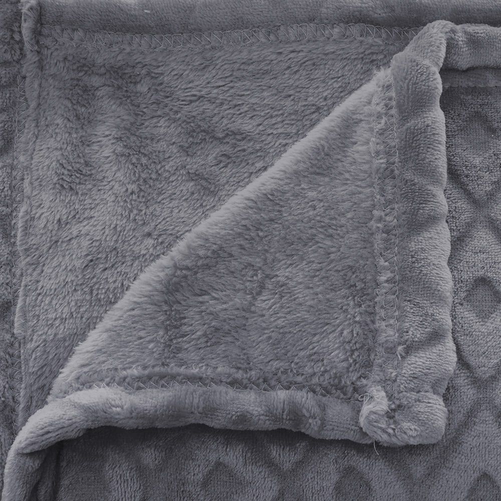 PLAID/MANTA MODELO WINTER RHOMBUS COLOR GRIS 230 x 180 cm - Imagen 2