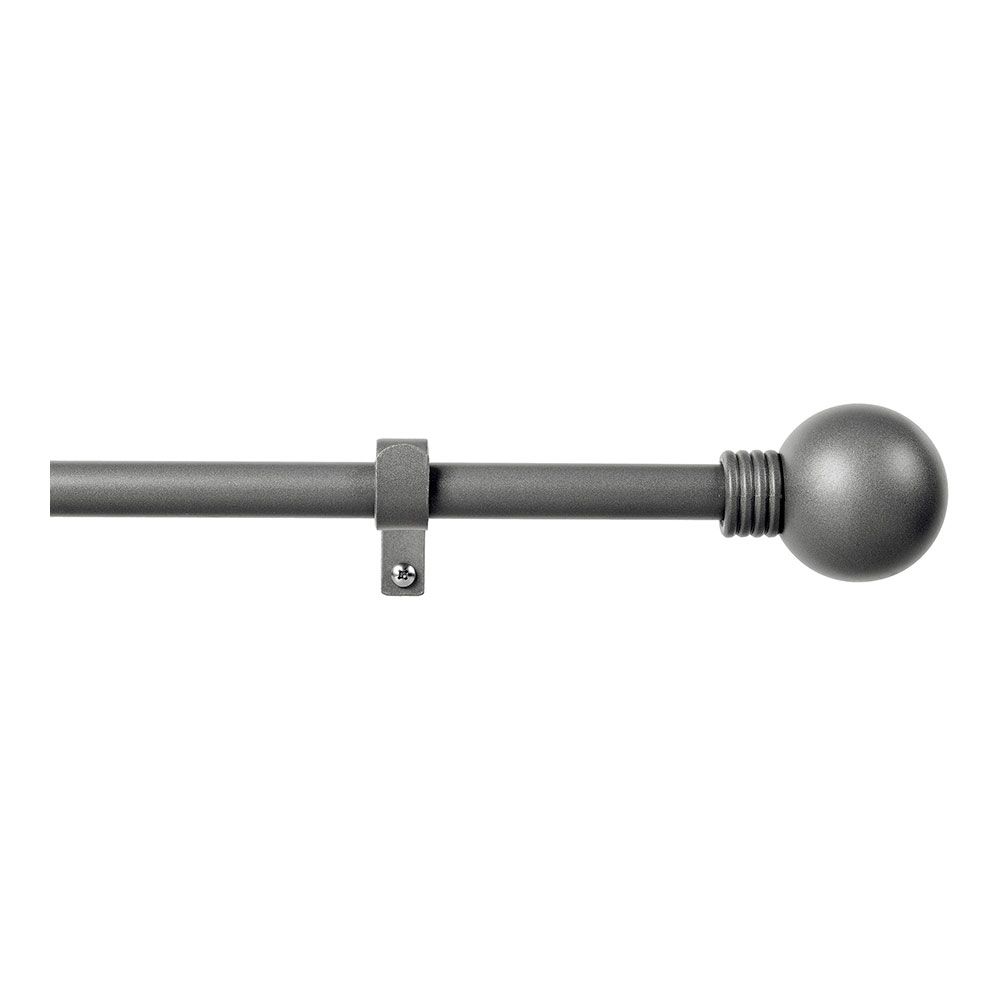 KIT BARRA CORTINA ANILLO PLOMO EXTENSIBLE DE 160 - 300 cm