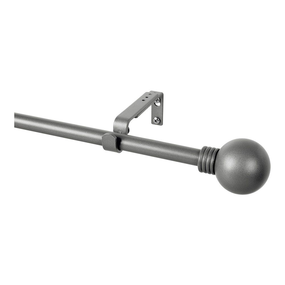 KIT BARRA CORTINA ANILLO PLOMO EXTENSIBLE DE 160 - 300 cm - Imagen 4
