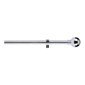 KIT BARRA CORTINA ANILLO CROMO EXTENSIBLE DE 110 - 200 cm