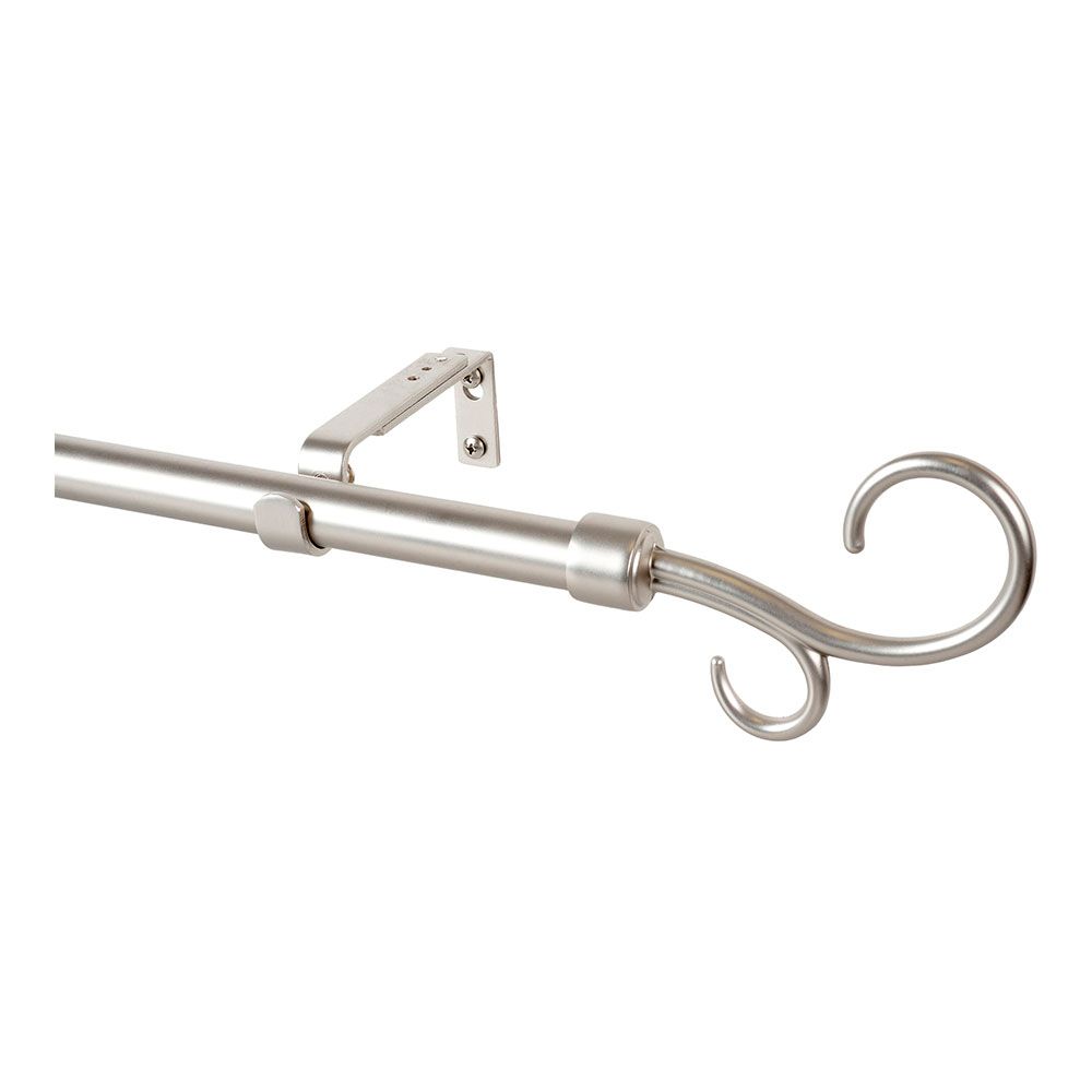 KIT BARRA CORTINA BÁCULO PLATA EXTENSIBLE DE 160 - 300 cm - Imagen 4