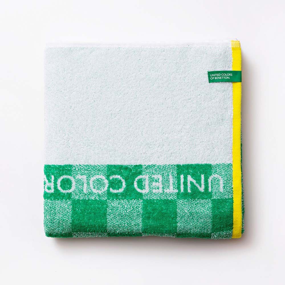 TOALLA DE PLAYA 450 g / m² CUADROS VERDES 70 x 140 cm - Imagen 2