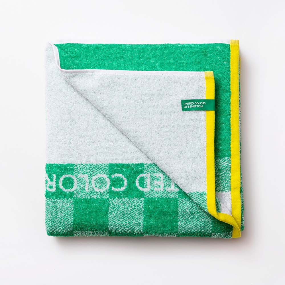 TOALLA DE PLAYA 450 g / m² CUADROS VERDES 70 x 140 cm - Imagen 3