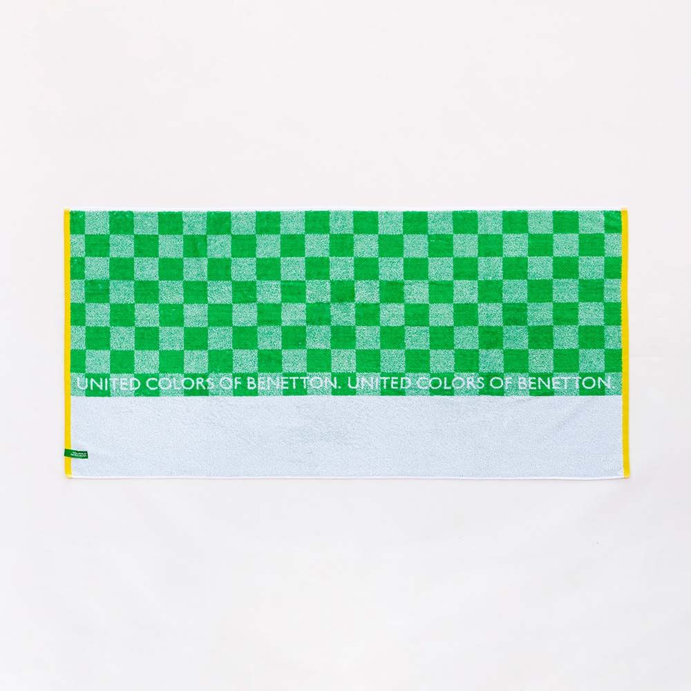TOALLA DE PLAYA 450 g / m² CUADROS VERDES 70 x 140 cm - Imagen 4