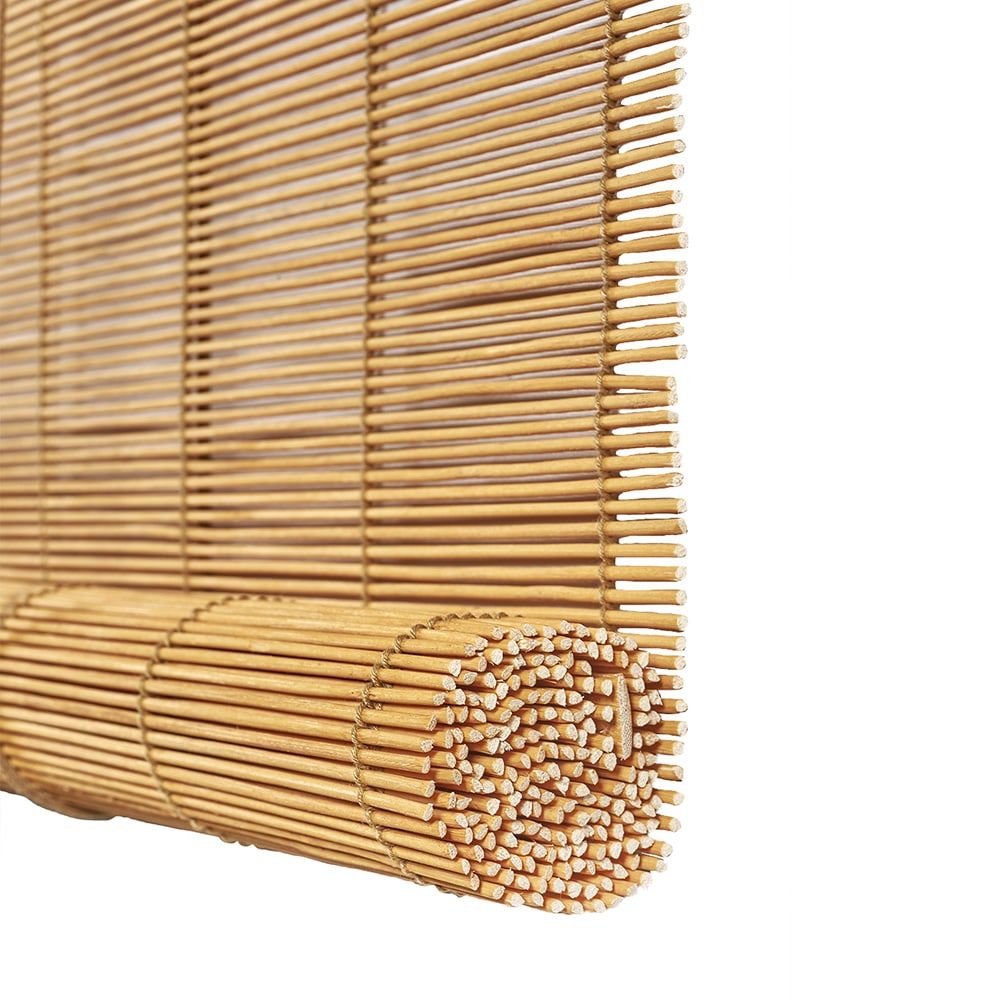 ESTOR ENROLLABLE BAMBÚ OCRE MANGO 120 x 175 cm - Imagen 2