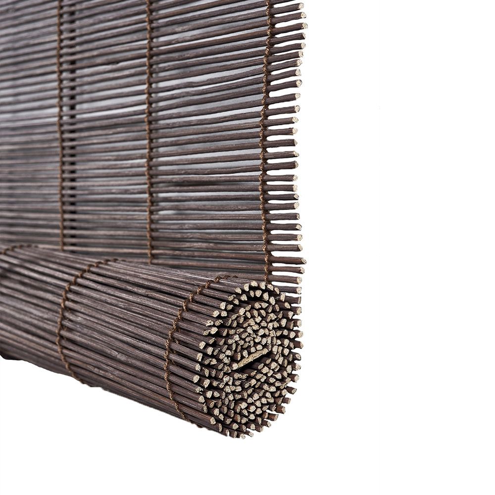 ESTOR ENROLLABLE BAMBÚ OCRE WENGUE 150 x 175 cm - Imagen 2