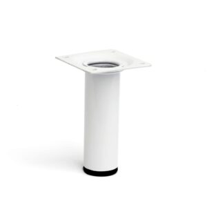 PATA CILÍNDRICA MOD. 401G DE ACERO CON ACABADO BLANCO Ø30 x 100 mm
