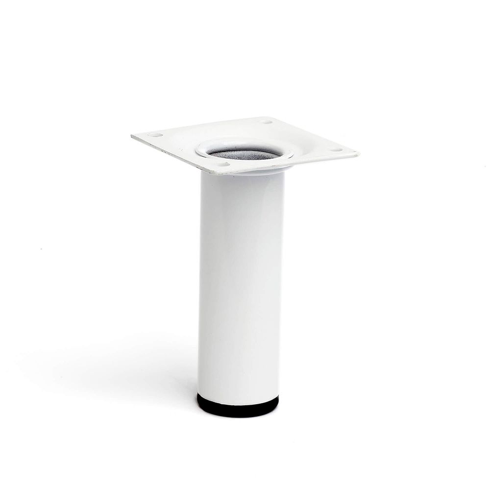 PATA CILÍNDRICA MOD. 401G DE ACERO CON ACABADO BLANCO Ø30 x 100 mm