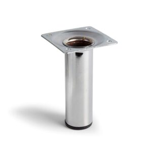 PATA CILÍNDRICA MOD. 401G DE ACERO CON ACABADO CROMO BRILLO Ø30 x 100 mm