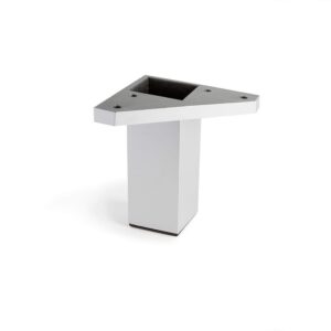 PATA CUADRADA, MODELO 972, DE ABS CON ACABADO ALUMINIO, 42 x 42 x 100 mm