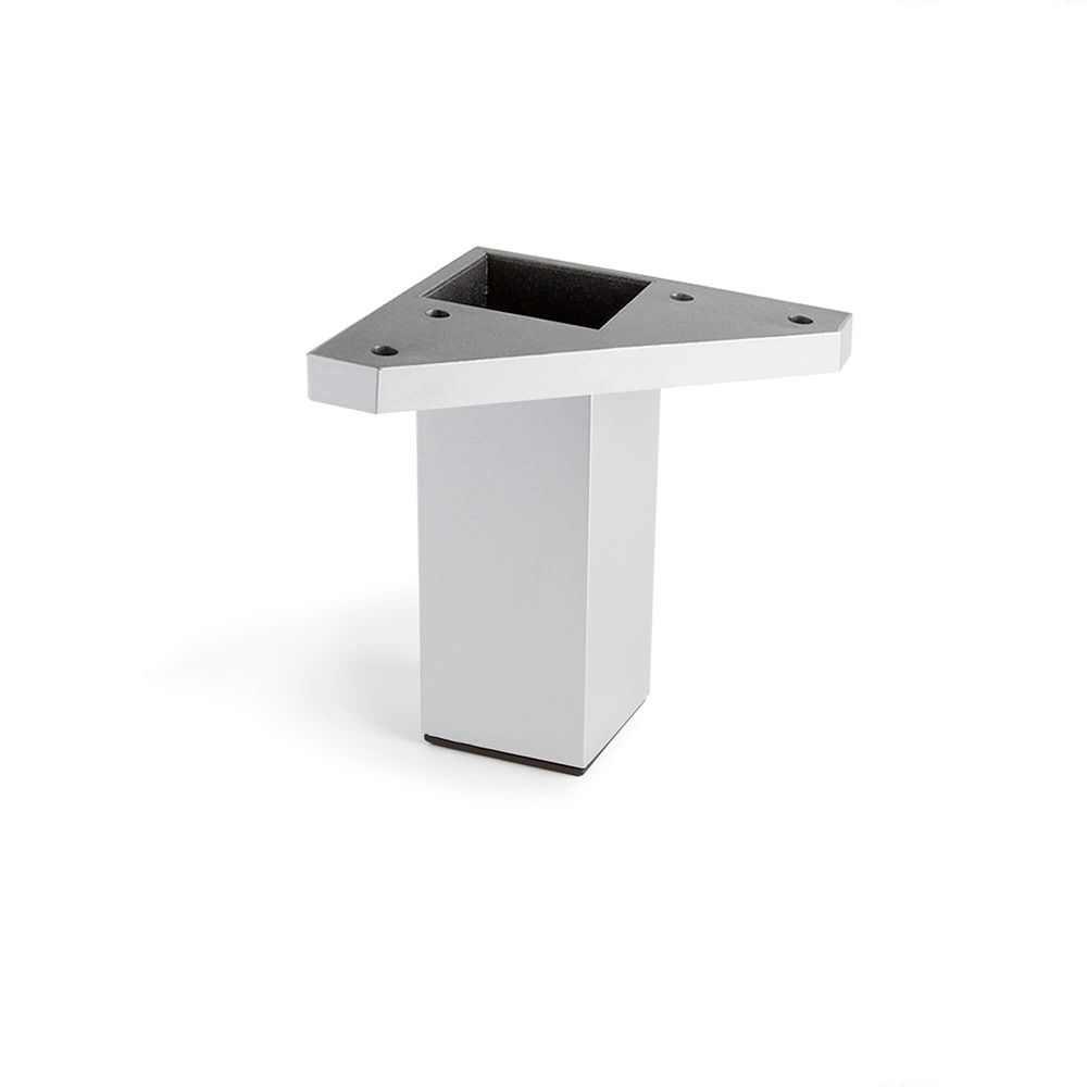 PATA CUADRADA, MODELO 972, DE ABS CON ACABADO ALUMINIO, 42 x 42 x 100 mm