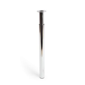 PATA EXTENSIBLE CILÍNDRICA, MODELO 406E, DE ACERO CON ACABADO CROMO BRILLO, Ø60 x 710/1100 mm