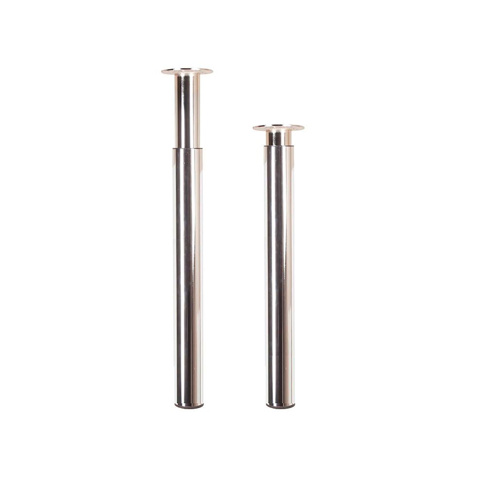 PATA EXTENSIBLE CILÍNDRICA, MODELO 406E, DE ACERO CON ACABADO CROMO BRILLO, Ø60 x 710/1100 mm - Imagen 2