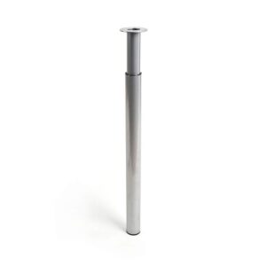 PATA EXTENSIBLE CILÍNDRICA, MODELO 406E, DE ACERO CON ACABADO ALUMINIO, Ø60 x 710/1100 mm