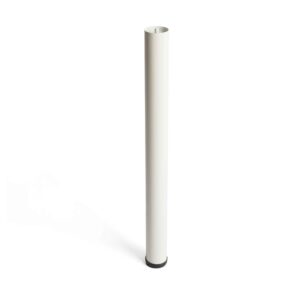 PATA EXTENSIBLE CILÍNDRICA, MODELO 406G, DE ACERO CON ACABADO BLANCO, Ø60 x 710/7450 mm