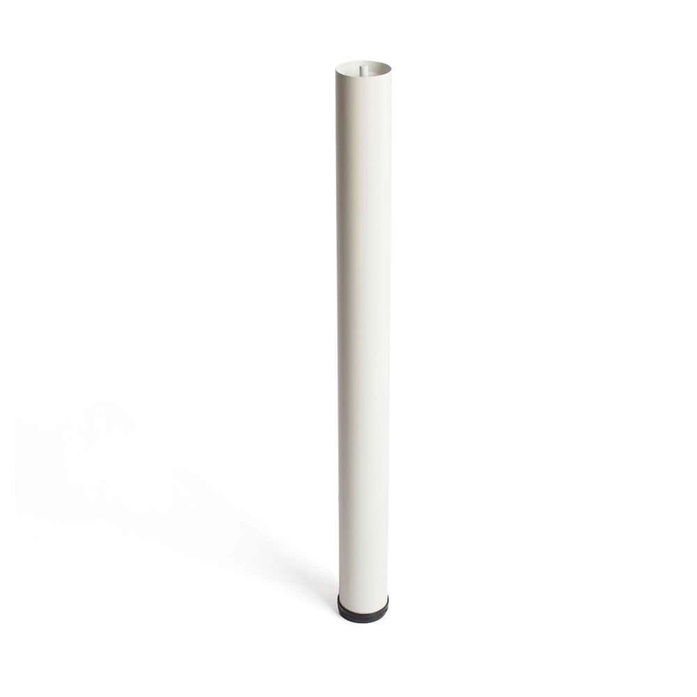 PATA EXTENSIBLE CILÍNDRICA, MODELO 406G, DE ACERO CON ACABADO BLANCO, Ø60 x 710/7450 mm