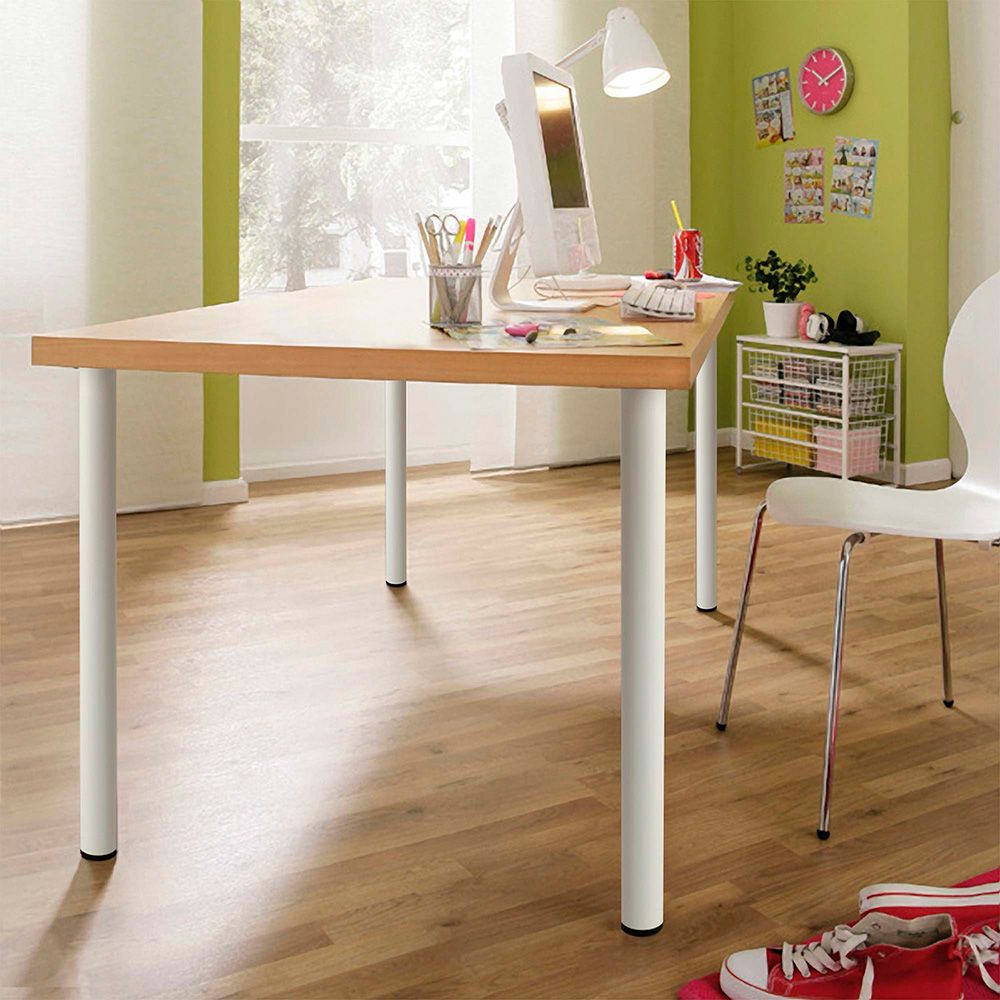 PATA EXTENSIBLE CILÍNDRICA, MODELO 406G, DE ACERO CON ACABADO BLANCO, Ø60 x 710/7450 mm - Imagen 2