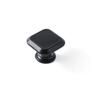 POMO PARA MUEBLE, MODELO 3120, DE ZAMAK CON ACABADO NEGRO MATE, 30 x 30 mm, BLISTER 4 uds