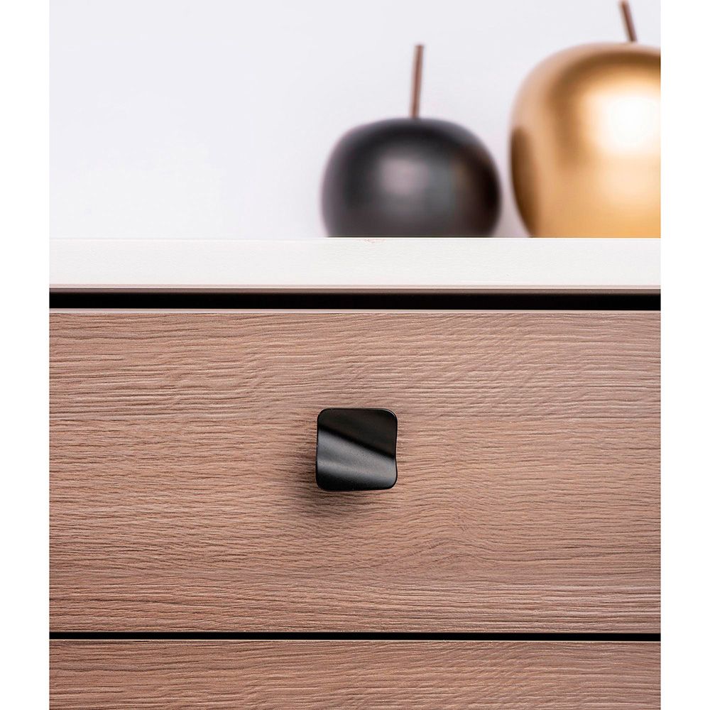 POMO PARA MUEBLE, MODELO 749, DE ZAMAK CON ACABADO NEGRO MATE, 32 x 31 mm, BLISTER 4 uds - Imagen 3