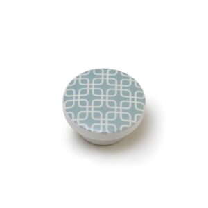 POMO PARA MUEBLE, MODELO E225, DE MADERA CON ACABADO GRIS, Ø38 mm, BLISTER 4 uds