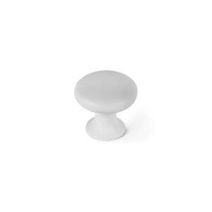 POMO PARA MUEBLE, MODELO 760, DE ZAMAK CON ACABADO BLANCO PORO, Ø25 mm, BLISTER 4 uds