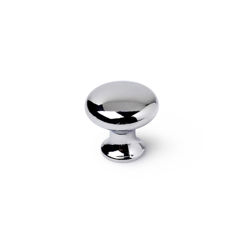 POMO PARA MUEBLE, MODELO 760, DE ZAMAK CON ACABADO CROMO BRILLO, Ø25 mm, BLISTER 4 uds