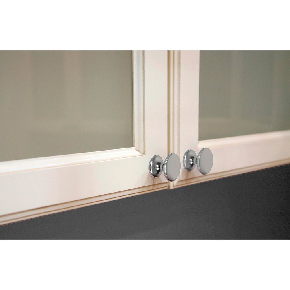 POMO PARA MUEBLE, MODELO 756, DE ZAMAK CON ACABADO CROMO MATE, Ø33 mm, BLISTER 4 uds - Imagen 4