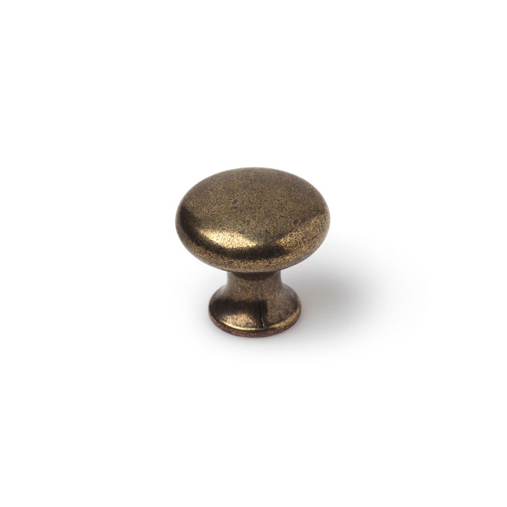 POMO PARA MUEBLE, MODELO 760, DE ZAMAK CON ACABADO CUERO VIEJO, Ø25 mm, BLISTER 4 uds