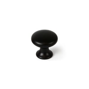 POMO PARA MUEBLE, MODELO 760, DE ZAMAK CON ACABADO NEGRO MATE Ø25 mm, BLISTER 4 uds