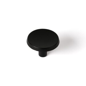 POMO PARA MUEBLE, MODELO 774, DE ZAMAK CON ACABADO NEGRO MATE, Ø35 mm, BLISTER 2 uds