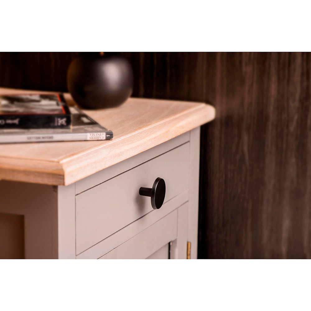 POMO PARA MUEBLE, MODELO 774, DE ZAMAK CON ACABADO NEGRO MATE, Ø35 mm, BLISTER 2 uds - Imagen 3
