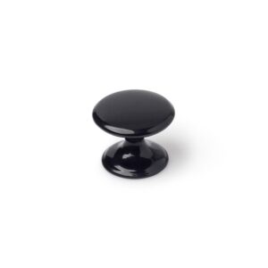 POMO PARA MUEBLE, MODELO 756, DE ZAMAK CON ACABADO NEGRO, Ø33 mm, BLISTER 4 uds