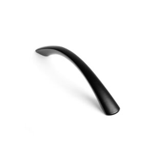 TIRADOR DE MUEBLE TIPO ASA, MODELO 589A, DE ALUMINIO CON ACABADO NEGRO MATE, 128 mm, BLÍSTER 4 uds