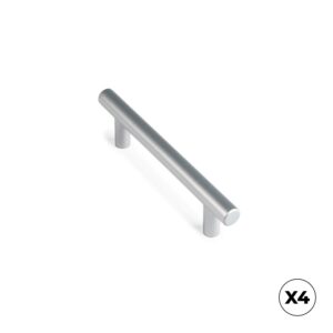 TIRADOR DE MUEBLE TIPO ASA, MODELO 891H, DE ACERO INOXIDABLE CON ACABADO ALUMINIO, 96 mm, BLÍSTER 4 uds