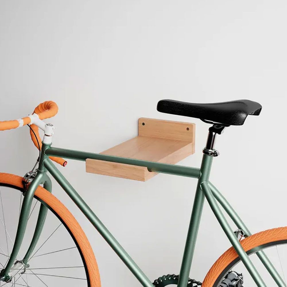 SOPORTE FIJO BICICLETA DE HAYA LACADO MATE - Imagen 2