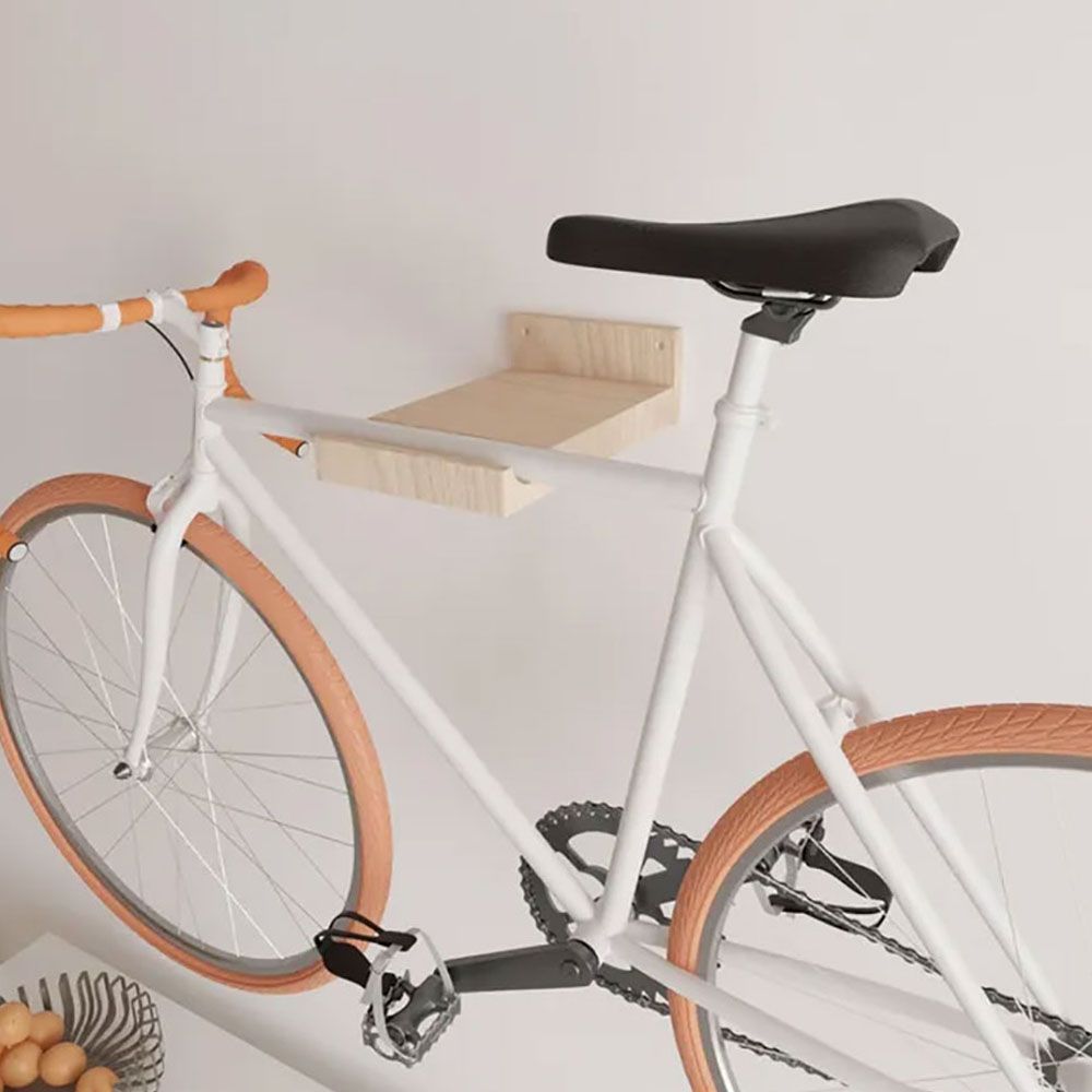 SOPORTE FIJO BICICLETA DE HAYA LACADO MATE - Imagen 3
