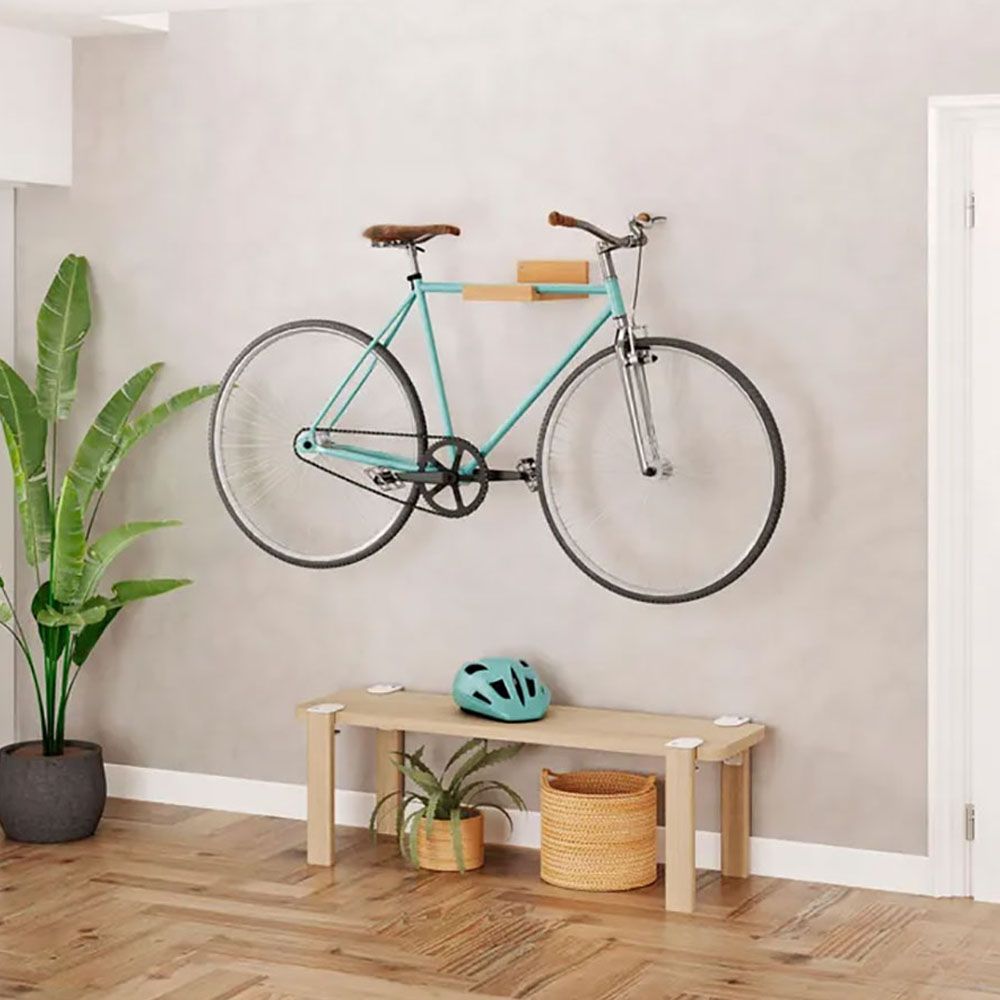 SOPORTE FIJO BICICLETA DE HAYA LACADO MATE - Imagen 4